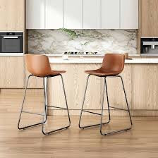 silla de bar color cuero