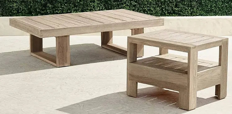 mesa de exterior de haya